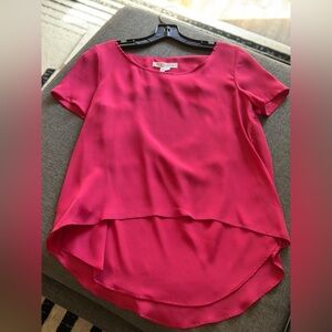 BCBG red berry high-low top size S